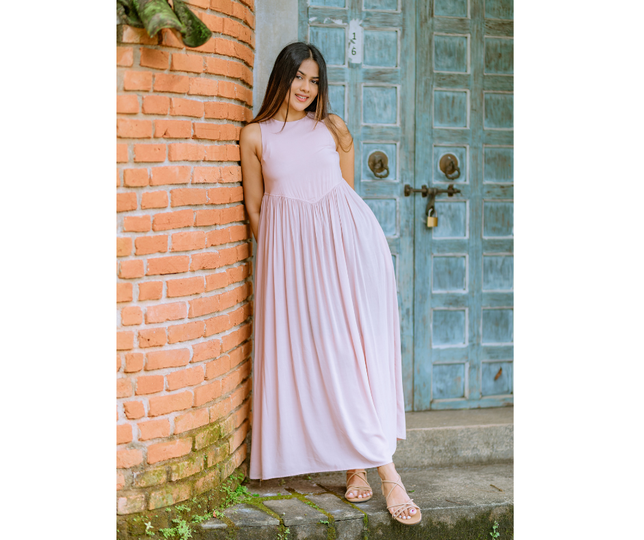 Pink Flowy Dress