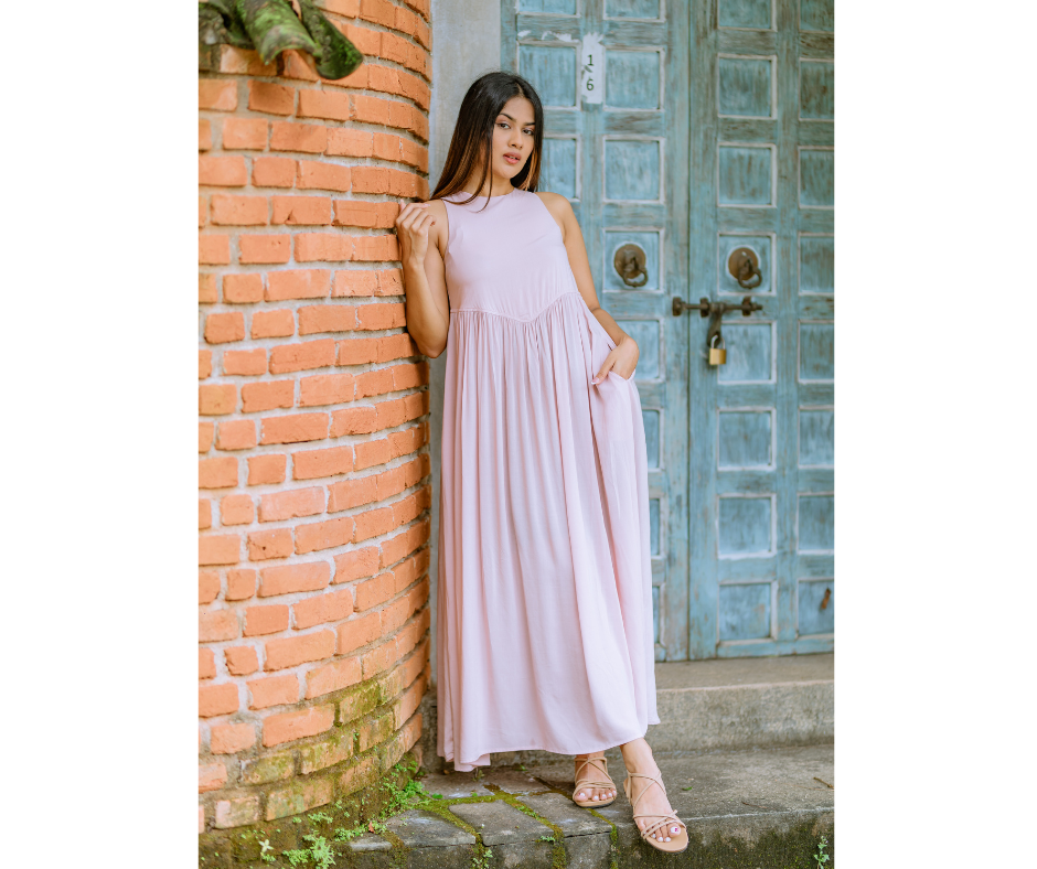 Pink Flowy Dress