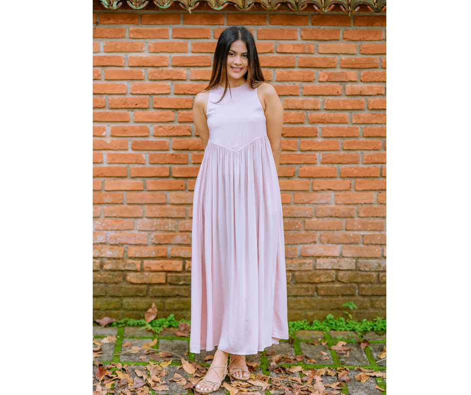 Pink Flowy Dress