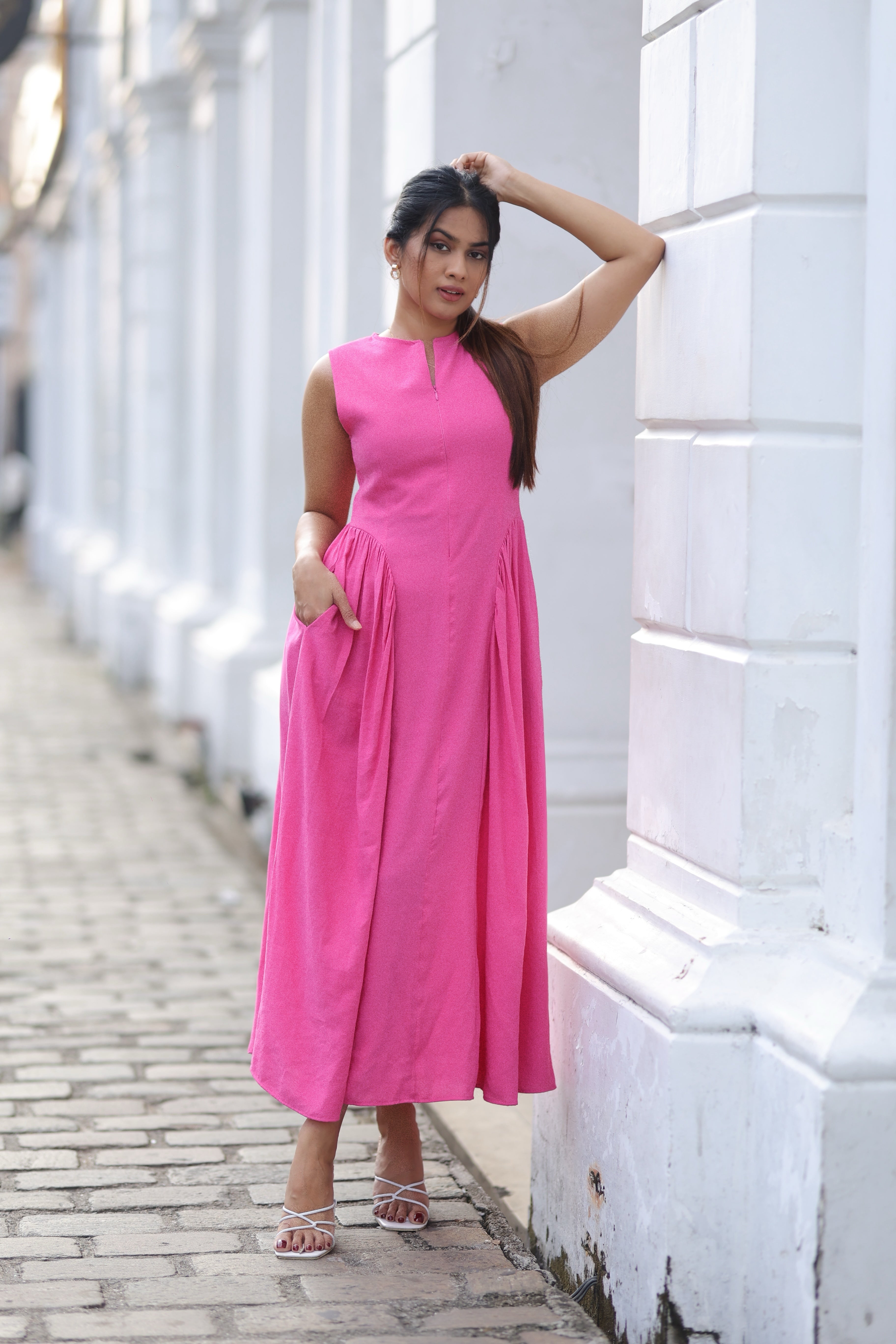 Poppy Pink Maxi Dress