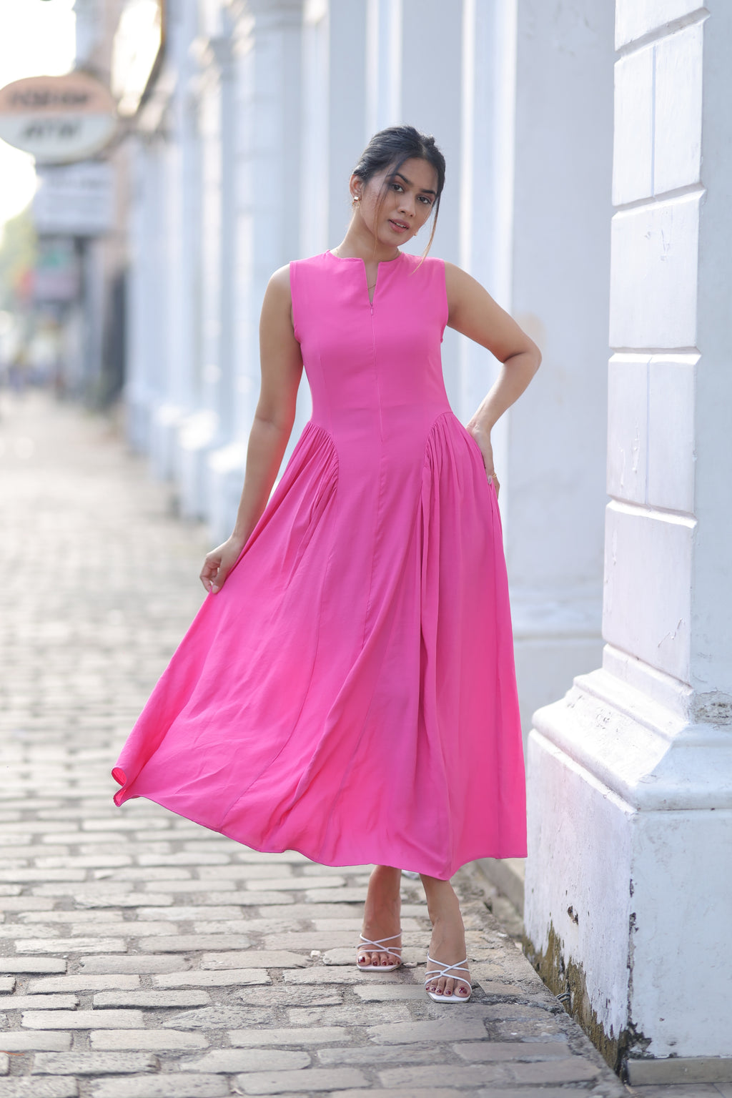 Poppy Pink Maxi Dress