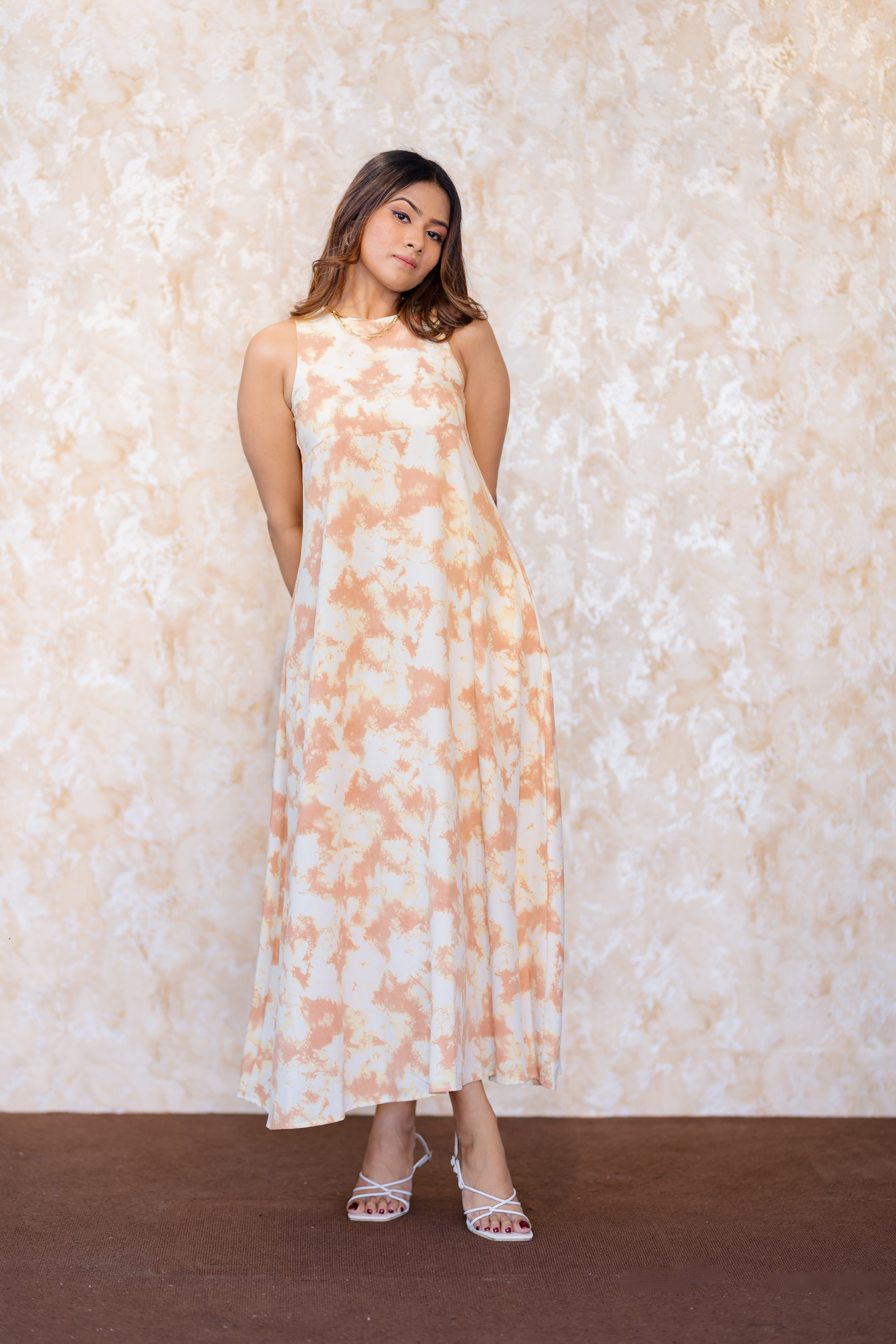 The Sleeveless Sandstone Maxi Dress