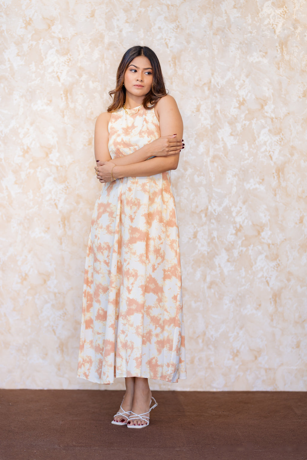 The Sleeveless Sandstone Maxi Dress