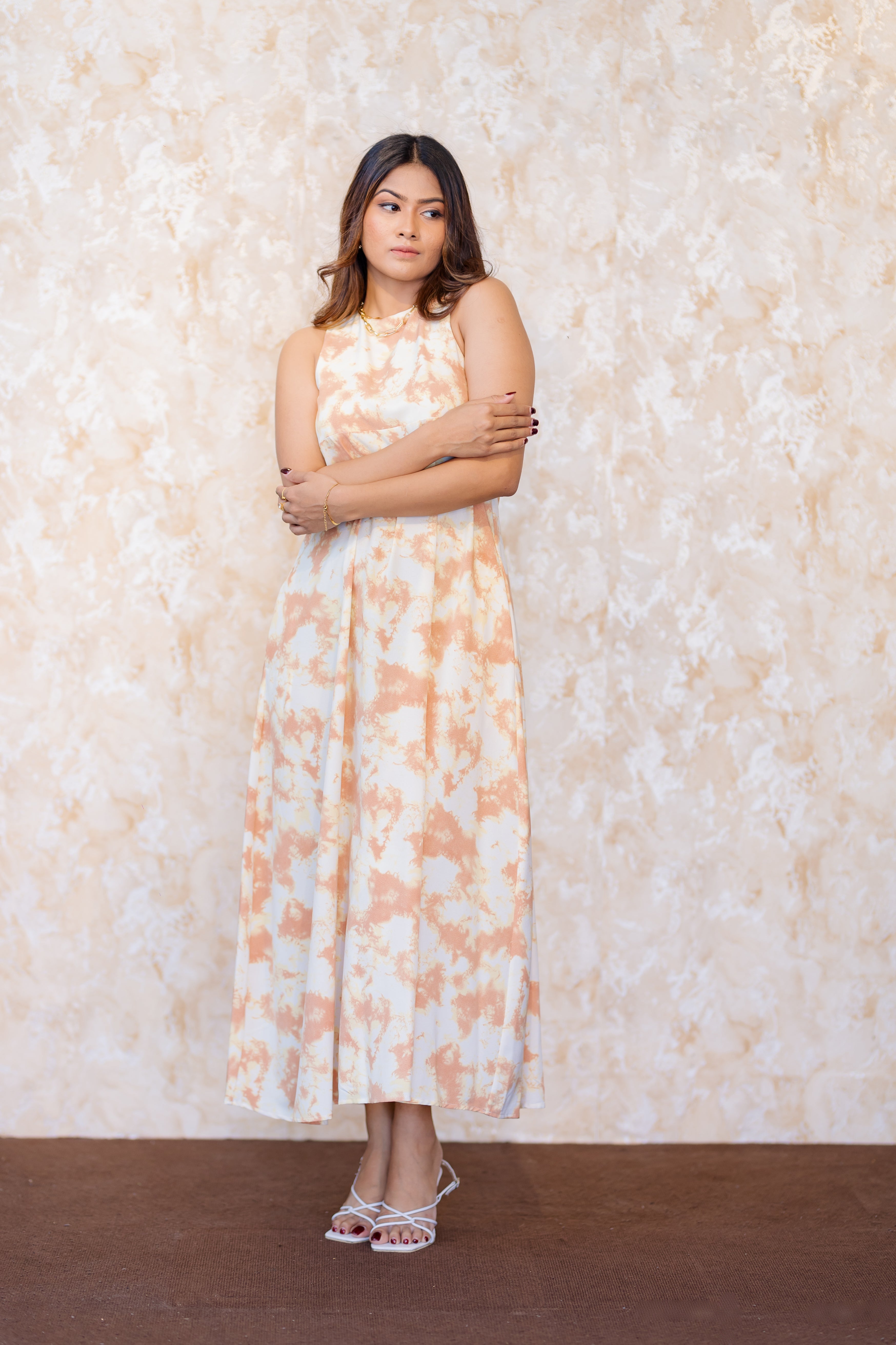 The Sleeveless Sandstone Maxi Dress