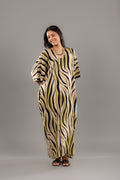 Abstract Zebra Print Kaftan