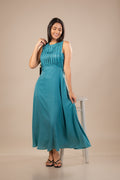 Sleeveless Pleated Maxi Dress