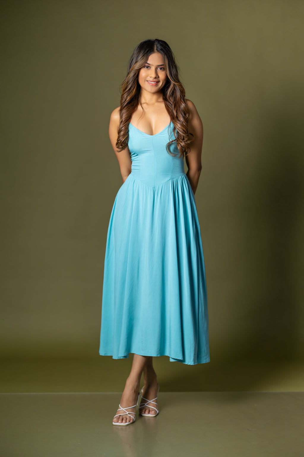 Sky-Bound Strappy Midi