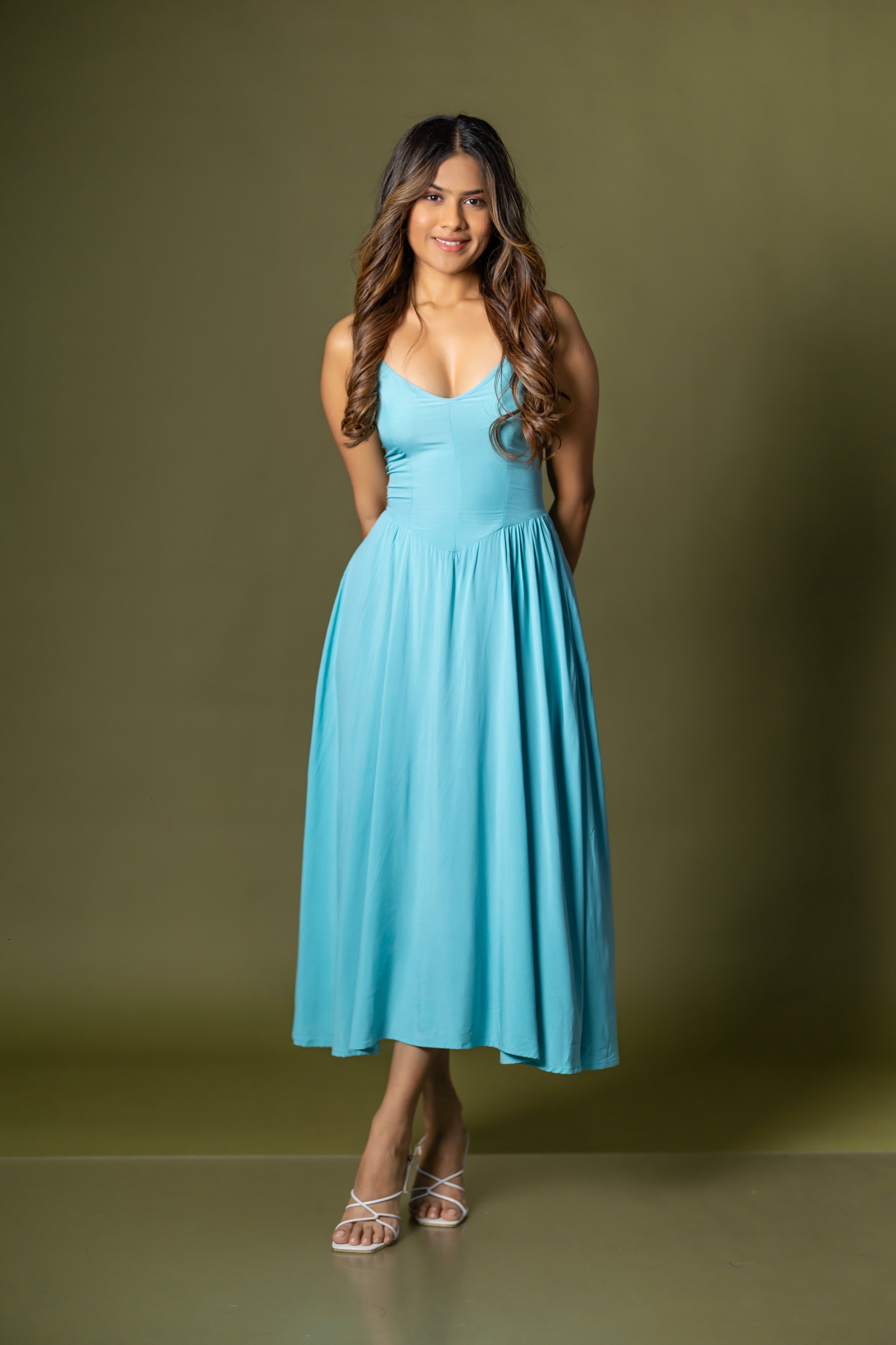 Sky-Bound Strappy Midi