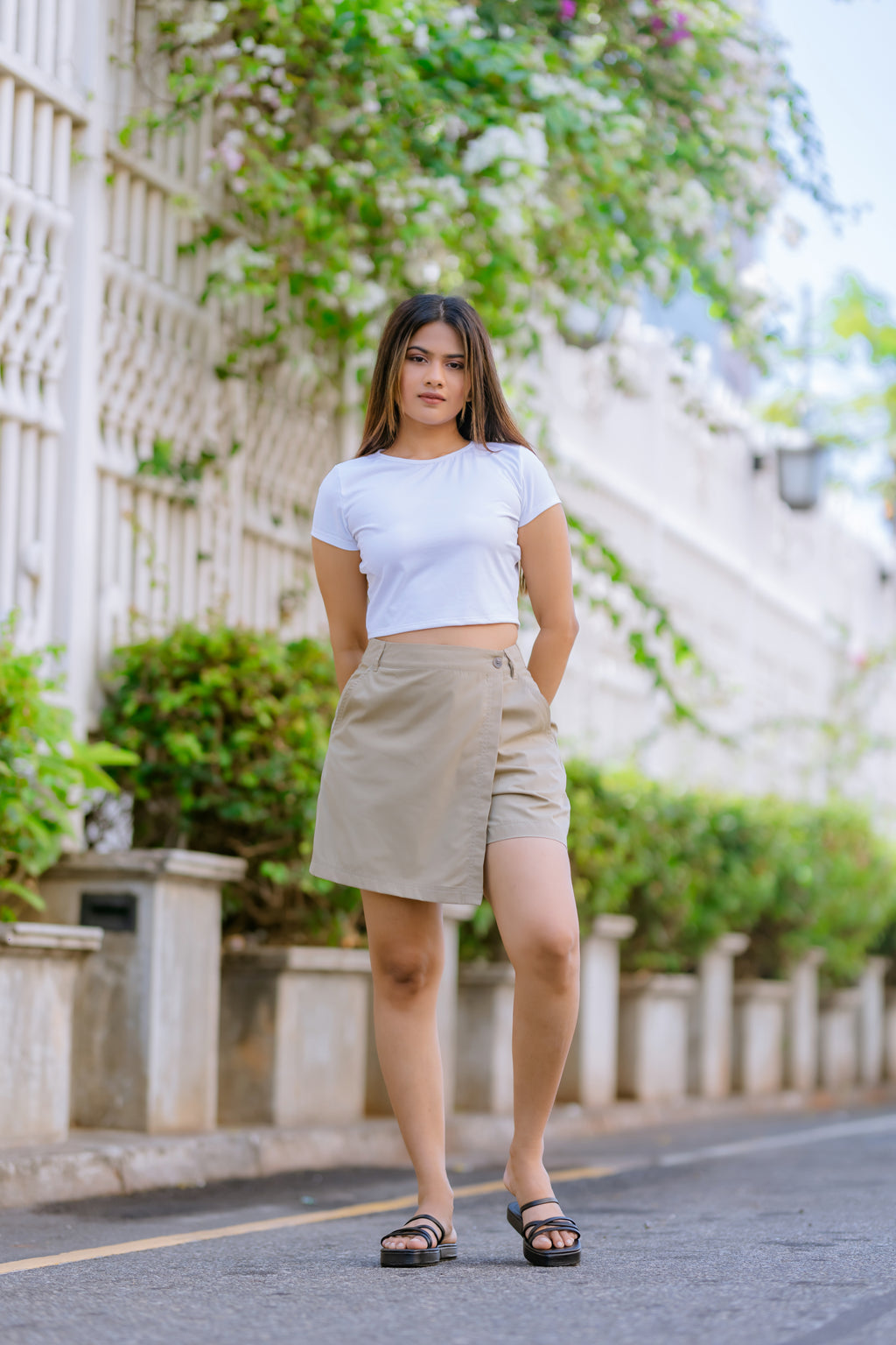 Beige Ease Skort