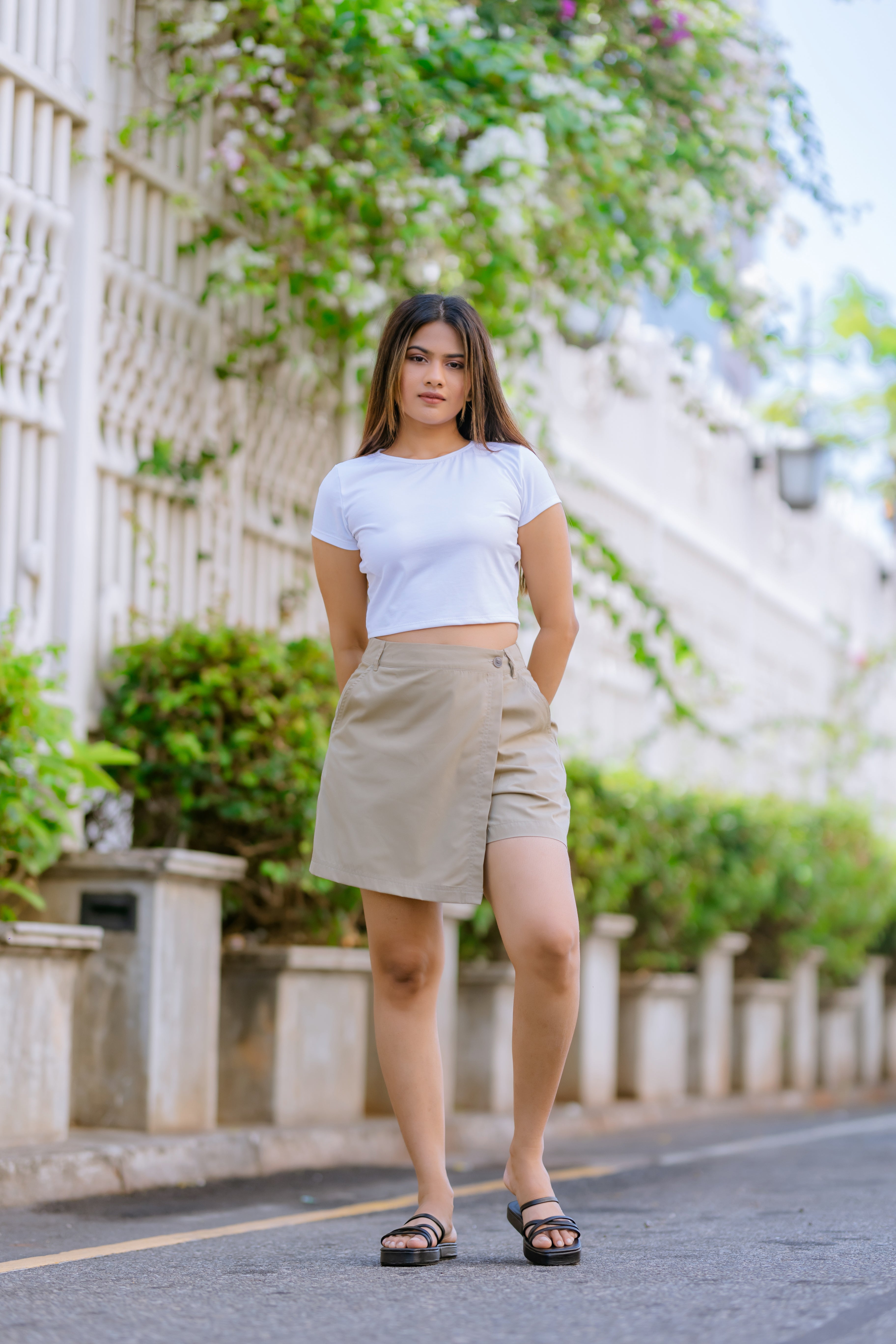 Beige Ease Skort