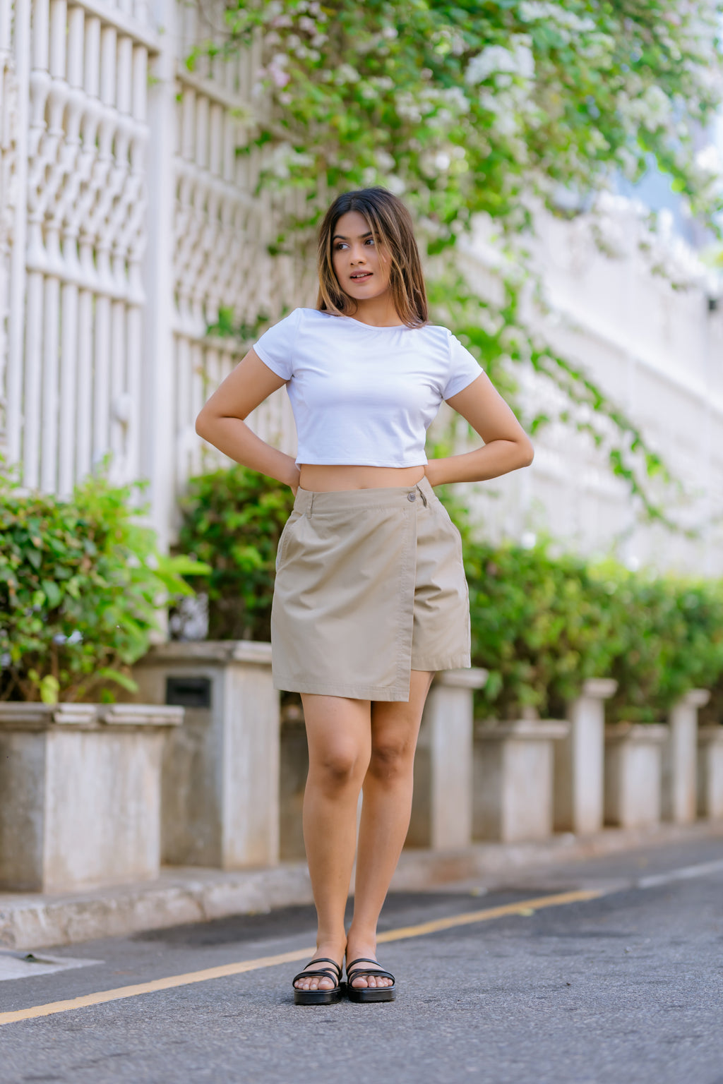 Beige Ease Skort