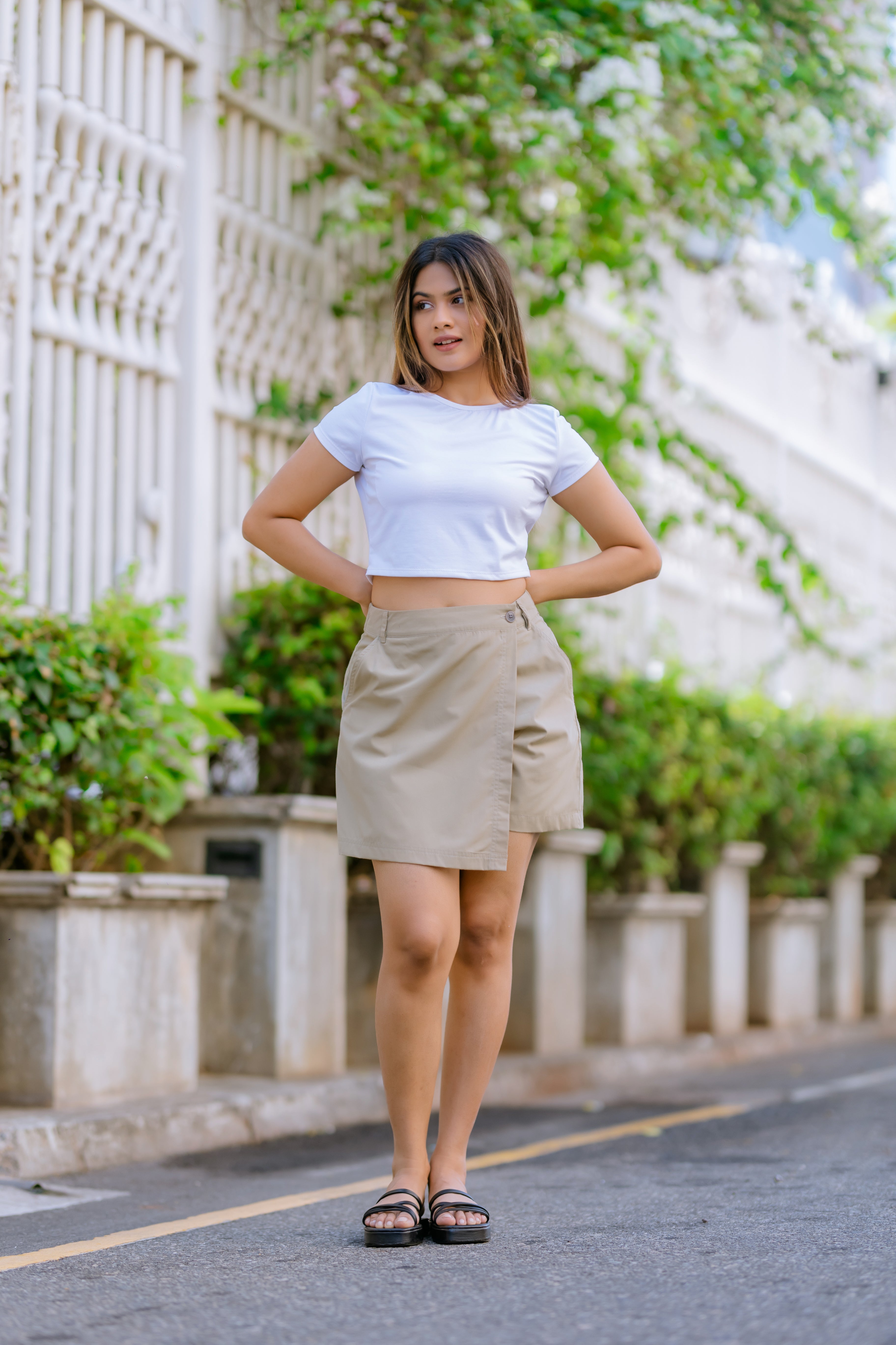 Beige Ease Skort